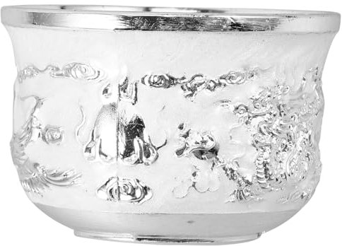 Cabilock Taza De Té Retro Hecha De Aleación De Zinc Recipiente para Beber Té para Fiestas De Cumpleaños Y Navidad