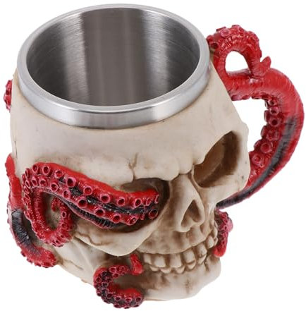 TOPBATHY 1 Pc copa de vino de calavera jarra de cerveza vikinga doble jarra personalizada de cerveza vasos cerveza vasos para cafe tazas cafe cristal taza para beber de acero inoxidable