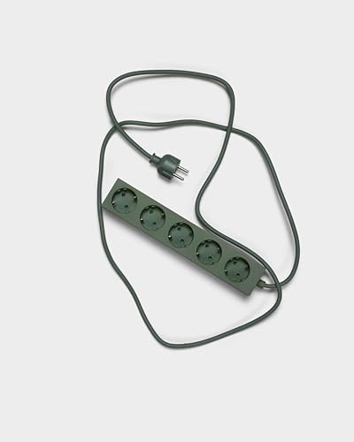Pedestal Power Bar grenuttag 2 m med magnetisk botten – praktiskt snyggt multiuttag, 5-vägs magnetiskt – magnetiskt 5-vägs uttag – Power Strip 5-vägs