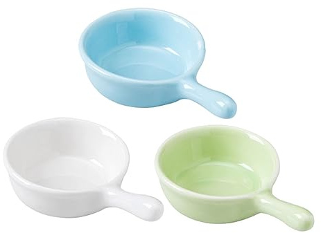 Gatuida 3pezzi Ciotola Per Criceti in Ceramica Ciotola Per Piccoli Animali Domestici Alimentatore Portatile Per Criceti Cincillà e Altri Piccoli Animali