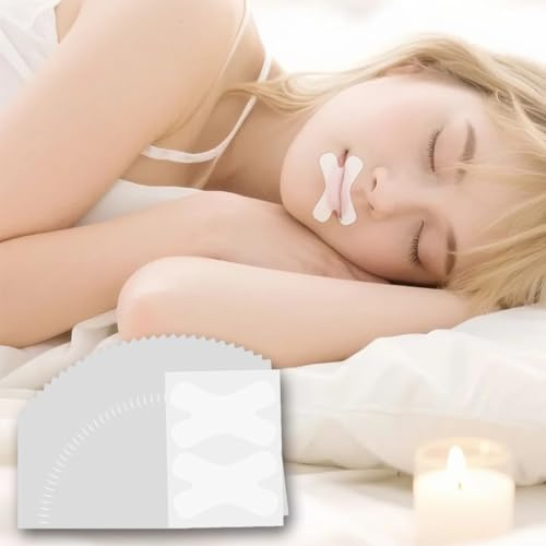 120 stycken muntejp för att sova, anti-snarkning muntejp | munplåster mot snarkning (X-typ), milt munband att sova, lämplig för unisex, för snarkning förhindra bättre sömn och andning