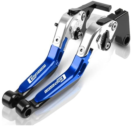 AMZCO Maneta De Freno Y Embrague Extensible Y Ajustable para Motocicleta para BM&W C650 Sport C650SPORT 2015-2017(X)