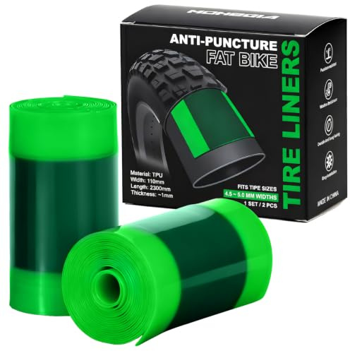 MOHEGIA Fat Tire Liner für 20/24/26 x 11.4-12.7 cm E-Bike & MTB, 2 Stück | 110 mm TPU-Schilder, jeweils 2,5 m lang, schützen Innenschläuche vor Dornen und Schmutz auf Sand, Schnee und Wegen