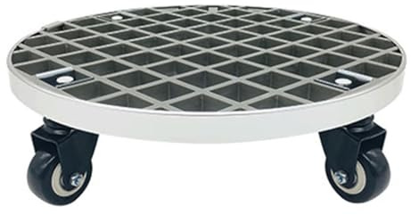 Chariot de jardinage en FRP robuste, capacité de charge 440 lb, chariot rond avec roues pivotantes de qualité industrielle et bordures en aluminium, idéal pour déplacer 67cm/26in