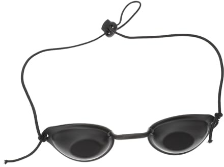 Veemoon 2 Stück Ipl Schutzbrille Augenmaske Schwarz Harte Abdeckung für Intensive Gepulste Lichtbehandlung Uv und LED Schutz Geeignet für Kosmetische Anwendungen und