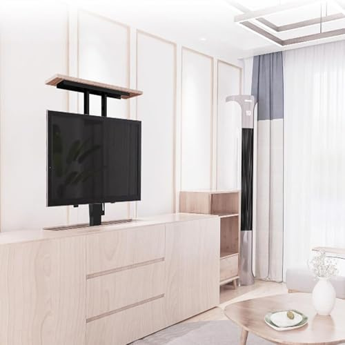 GHHVFEC Supporto TV - Adatto per TV da 42-70 Pollici, Supporto di Sollevamento Elettrico, Supporto telescopico da Pavimento con Supporto per Monitor a Sollevamento Automatico, può Essere n