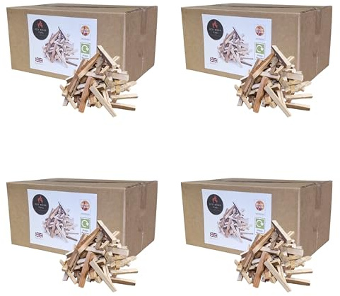 20kg of Kindling,Kiln-Dried, Ready to Burn, supplied in a Eco-Friendly widely Recycled Cardboard Box, Natural Wood Fire Starter