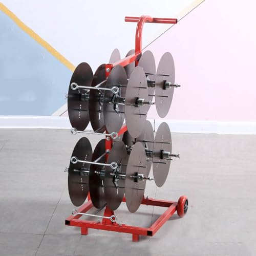 Cable Reel Holder And Dispenser,Electric Cable Reel Holder, Steel Wire Spool Rack, Industrial Extension Cord Dispenser, Heavy-Duty Electrical Cord Reel for Commercial Storage Solutions