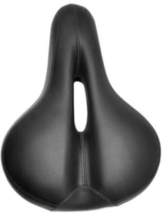 Jiuvaso Sella da Ciclismo Unisex in Pelle PU, Comoda Sella per Bici, per per Uomo e Donna, Nero