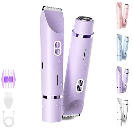 Sianova Bloomshave - Damen Körperrasierer, Tragbarer Kompakter Rasierer für Unterwegs, Sanfte Rasur für Empfindliche Haut & Intimbereich (Lila)