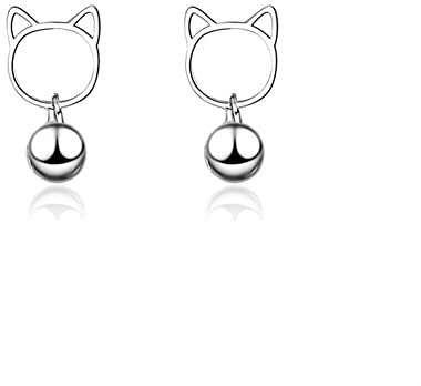 Kupferkatze, geometrische, ausgehöhlte Glöckchen, zierliche Tropfen- und Baumeln-Ohrringe für Damen