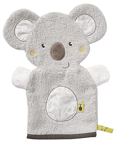 Fehn 064186 Waschhandschuh Koala / Waschlappen mit Tiermotiv für fröhlichen Badespaß, für Babys und Kinder ab 0+ Monaten