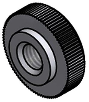 Kunststoff Rändelmutter M5 schwarz Nylon 10 Stück