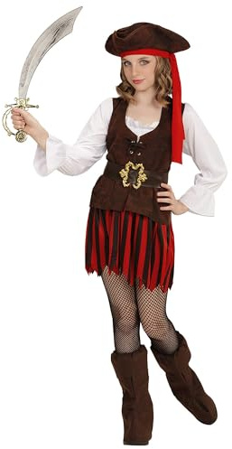 W WIDMANN MILANO Party Fashion - Kinderkostüm Piratenmädchen, Freibeuter, Seefrau, Verkleidung Karneval