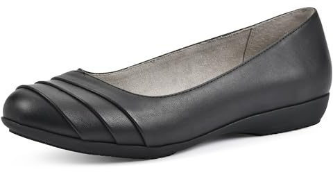 CLIFFS BY WHITE MOUNTAIN Clara Women's Ballet Flat, Black/Burnished/Smooth, 8 M