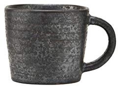 House Doctor Kleine Tasse Pion Schwarz | Espressotasse aus Steingut | Dänisches Design im Scandi-Style, 1 Stück (1er Pack)