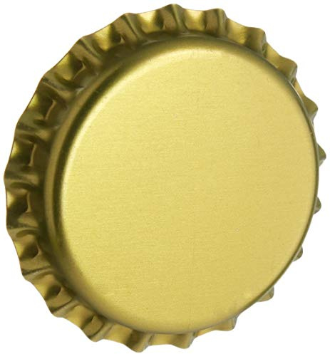 North Mountain Supply Beer Bottle Crown Caps - Gold - Oxygen Barrier - 250 Count