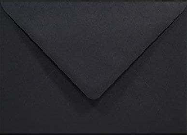 Netuno 50 Briefumschläge Schwarz DIN B6 12,5x17,5 cm klassisch und stilvoll | 80g Rainbow · elegante schwarzfarbene Briefumschläge Farbpapier für Halloween, elegante Feiern & Einladungen