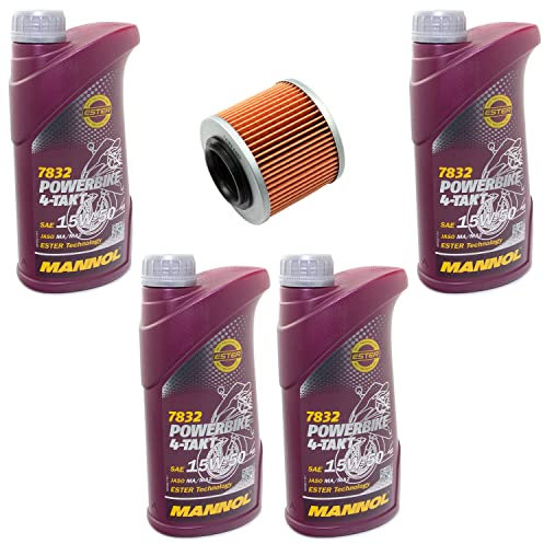 Motoröl Set 15W50 4 Liter + Ölfilter HF151 für BM W MZ/MUZ