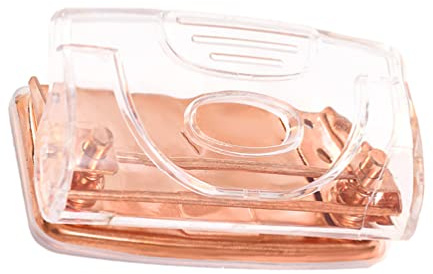 Alipis Bürobedarf Loch Puncher Acryl Clear 2 Löcher Papier Punch Rose Gold Planer Puncher Office School Desktop Zubehör Multifunktionsloch- Puncher