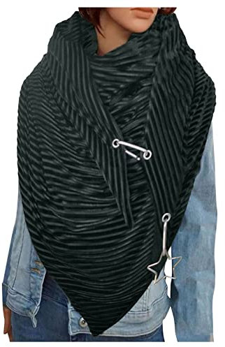Rrunsv Damen Winterschal - Halloween-Halstuch, Warm, Fledermaus-Druckknopf, Weich, Lässig, Dreieck-Schal Mit Eule