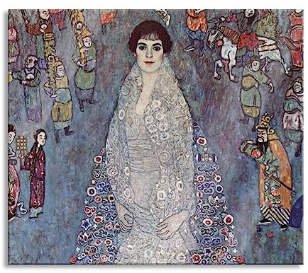 Gustav Klimt - Elisabeth Lederer Herdabdeckplatte & Spritzschutz aus Echtglas | Für Herd-Kochfelder | 60x52 cm