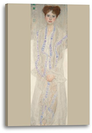 Printed Paintings Leinwandbild (30x40cm) Gustav Klimt: Bildnis Gertrud Loew (1902), Leinwand auf Keilrahmen gespannt und fertig zum Aufhängen, hochwertiger Kunstdruck aus deutscher Produktion