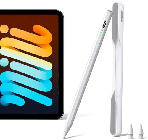 Pencil 2. Generation mit 13 Min Schnelle Aufladung, 2024 JOYROOM iPad Stift für Apple iPad 2018-2024 mit Handfläche Ablehnung & Neigung, Stylus Pen für iPad Pro 11/12.9, iPad Air, iPad Mini, iPad