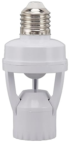 Fockety Lampenfassung mit Bewegungsmelder, PIR-Bewegung, E27-Schraubbirnen-Adapter, Bewegungsaktivierte Lampenfassung, Automatisches EIN-/Ausschalten, Bewegungssicherheit Glühbirnenfassung