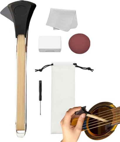 Pickaso Gitarrenbogen | Doppelseitiger Gitarrenbogen mit integriertem Plektrum | Zupfsaitenwerkzeuge mit doppeltem Verwendungszweck | Tragbare Zupfinstrumente für obere und untere Saiten