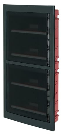 Centralino ad incasso, 72 (4x18) moduli, nero, IP40, sportello in policarbonato fume' - Elettrocanali EC63072N