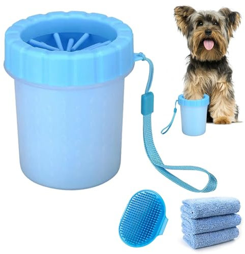 Portable Pet Paw Cleaner - Silicone Dog Foot Washer With Cleaning Brush Cup for Dogs & Pets