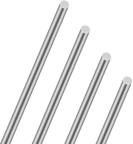 Stavar i rostfritt stål, solid rostfritt stål, runda stavar 12 mm x 150 mm, LAVMHAB rund stång 304 rostfritt stål runda stänger för gör-det-själv-hantverk (4 stycken)