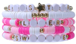 Lolileo 5PCS T Singer Bracelets,Assortis Aux Albums Friendship Bracelet,Bracelet D'amitié pour T Singer Fans,Colorés Bracelet Amitié pour T,T Inspirés de L'album Chanteur Concert Assortis(B)