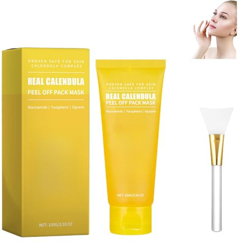 MAYFRI Calendula Peel-Off-Maske, Calendula Tiefenreinigungs-Pee-Off-Maske, Collagen Overnight Wrap-Off Peel-Off-Maske, Peel-Off-Maske für Mitesser und Poren
