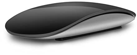 Souris Bluetooth 5.0 silencieuse multi-arc tactile pour ordinateur portable/iPad/Mac/PC/Macbook/Smart TV 1200DPI optique ultra fine (noir)