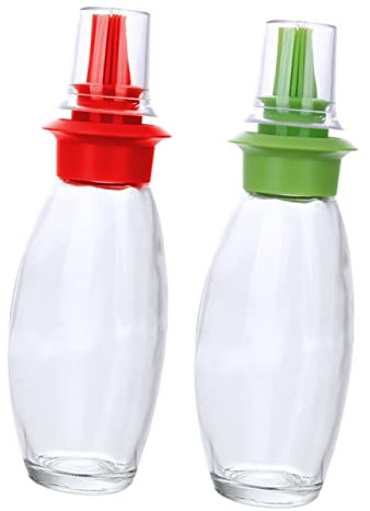 SHOWERORO Silikon-ölpinsel Mit Flasche 220 Ml Ölbehälter Zum Grillen Backpinsel Rutschfeste Bürste Leicht Zu Reinigen