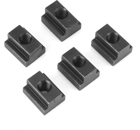 WPKD BLUEIY 5pcs Black Oxide Finish T Slot Nuts,45 Steel T Slot Track Sliding Nut,for Machine Tool Tables(M8,100g)