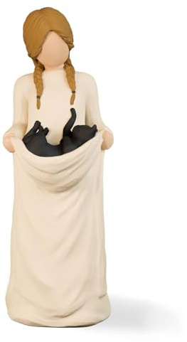 NANAOUS Geschenk für Katzenliebhaber, Schwarze Katze Katzenfiguren | Gedenktafel Katze Für Schlafzimmer, Wohnzimmer, Regal, Schreibtisch, Büro Deko
