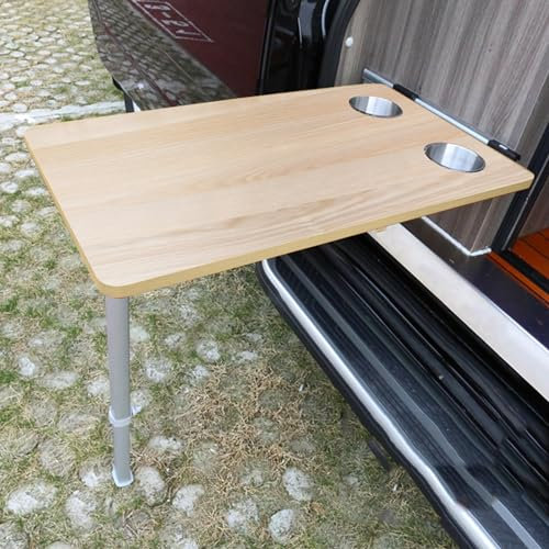 Klappbarer Picknicktisch für Wohnmobile mit höhenverstellbaren Tischbeinen, an der Wand montierter Klapptisch mit ausziehbarem Tischblatt, schwebender Wandtisch für Wohnmobilanhänger (Farbe: