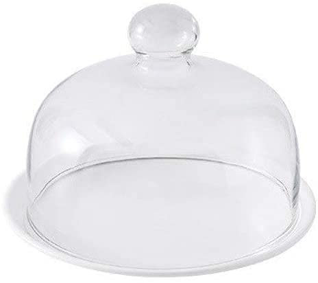 Alzata per torte Espositore per torte Giradischi Tortiera a cupola, scatola for torte in ceramica multifunzionale Vassoio for frutta for feste Insalata in vetro Formaggio Cucina Sandwich Copertura ant