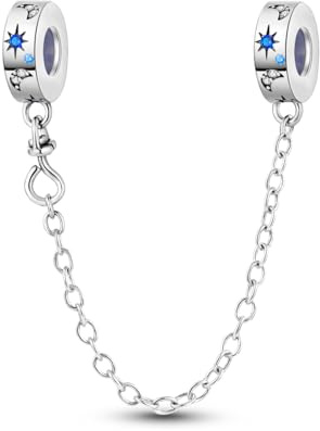 NUJIFFY Sonne Mond und Sterne Anhänger 925 Sterling Silber Charms Anhänger für Armband Geheimnisvoller Sternenhimmel Charms Kompatibel mit Europäischen Armbändern für Frauen