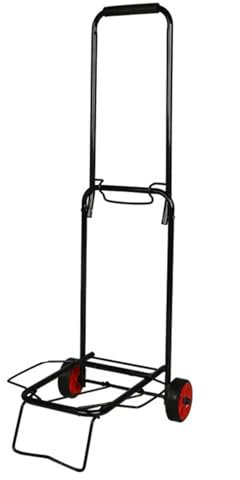 OZLCUA Carrello Pieghevole Carrello a Mano Pieghevole Regolabile con 2 Ruote in Metallo Leggero Pieghevole Carrello a Mano Carrello a Mano Carrello portabagagli for Ufficio Carrello Portapacchi