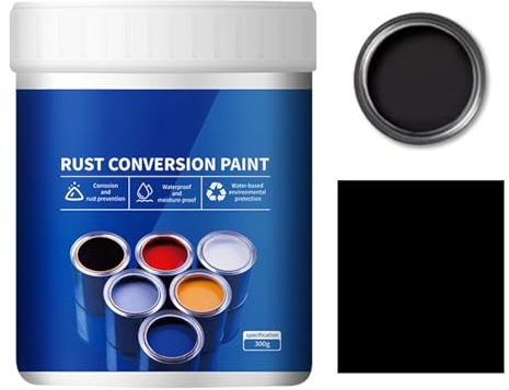 Rostumwandler, 500 g wetterfeste Farbe für Metall, Wetterfeste Rostumwandlerfarbe für Metall (Black)