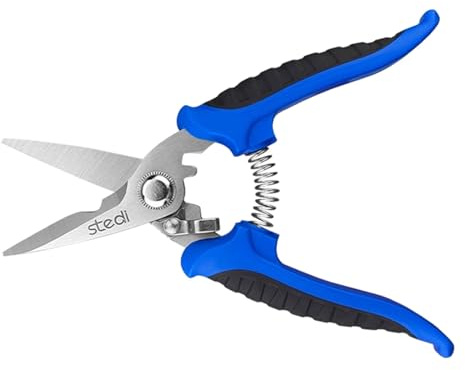 Whimsigulp Multipurpose Heavy Duty Scissors, High Carbon Stainless Steel Shears, Professional Metal Snips for Fabric, Leather and Wire Cutting, All-Purpose Tool for DIY and Trade Use