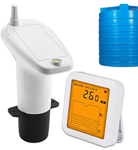 Sensore Livello Acqua, Misuratore Profondità Pozzo Ultrasuoni, Display Digitale Misuratore Capacità Serbatoi Utilizzo Domestico