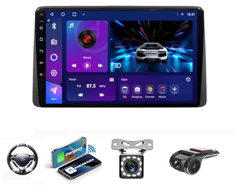 BOJONI Android 13 Autoradio mit Navi pour Renault Dacia Duster Arkana 2018 2019 mit Screen 9 Zoll Car-Play Android Auto/AM FM RDS Dab+ Radio/SWC/DSP MP5 Player/Backup Camera(NF-3 8Core 2+32G)