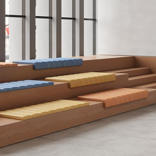Sitzkissen für Treppe Kunstleder Indoor/Outdoor Klemmkissen für Sitzbank Treppenkissen aus Hochdichtem Schaumstoff für Fensterbank Stadion Bleacher Wasserdicht/Rutschfest(Grün,35x25cm/13.8x9.8 in)