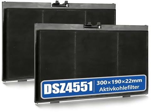 2 Aktivkohlefilter für Bosch DSZ4551, Siemens LZ45510 11025805 11008080 17006837, Neff Z54TC01X0, Constructa CZ5145X5, Junker JZ5145X5 Kohlefilter für Dunstabzugshaube Filter
