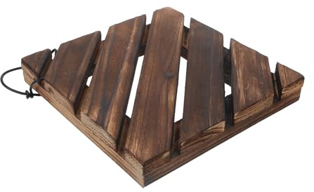 SHINEOFI Supporto in Legno per Felci da Parete 22x22 Cm, Fioriera Sospesa da Esterni e Interni Traliccio Decorativo, Portavasi da Muro per Felce, Orchidee e Piante Grasse
